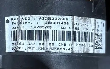 COMPTEUR 9666133780 A2C53337666 PEUGEOT 207 Ma boutique