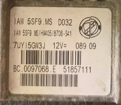 CALCULATEUR MOTEUR IAW 5SF9.MS HW405 51857111 HW405 FIAT 500 // DISPO SUR COMMANDE