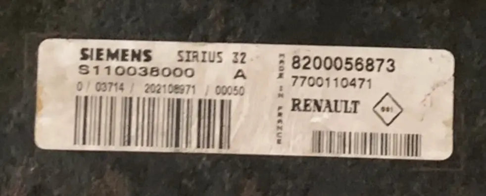 CALCULATEUR MOTEUR SIRIUS 32 S110038000A 8200056873 7700110471 Ma boutique