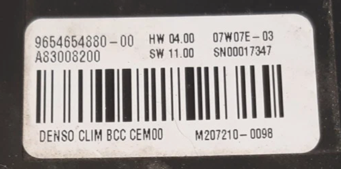 MODULE ELECTRONIQUE CITROEN C4 PICASSO 9654654880 // DISPO SUR COMMANDE