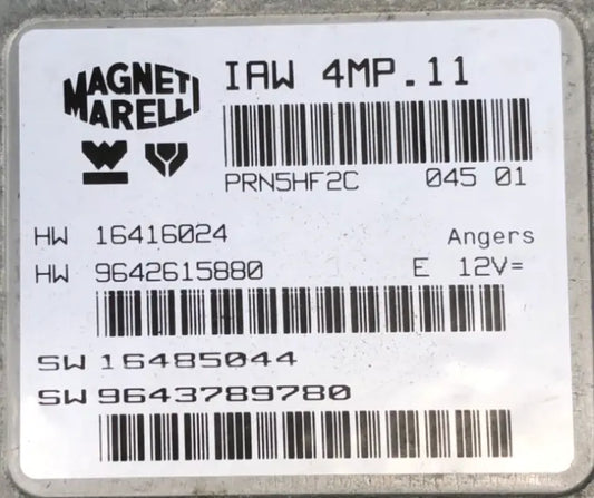 CALCULATEUR MOTEUR IAW 4MP.11 SW 9643789780 HW 9642615880 // DISPONIBLE SUR COMMANDE Ma boutique