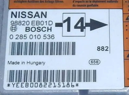 CALCULATEUR AIRBAG 0285010536 98820-EB01D NISSAN // DISPONIBLE SUR COMMANDE Ma boutique