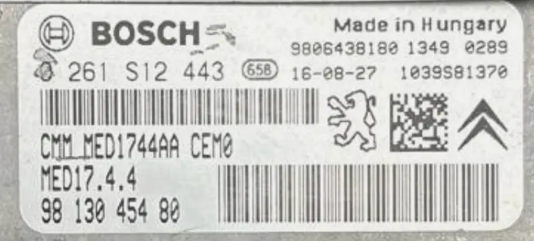 CALCULATEUR MOTEUR 0261S12443 9813045480 MED17.4.4 1.6 THP PEUGEOT CITROEN // DISPONIBLE SUR COMMANDE Ma boutique