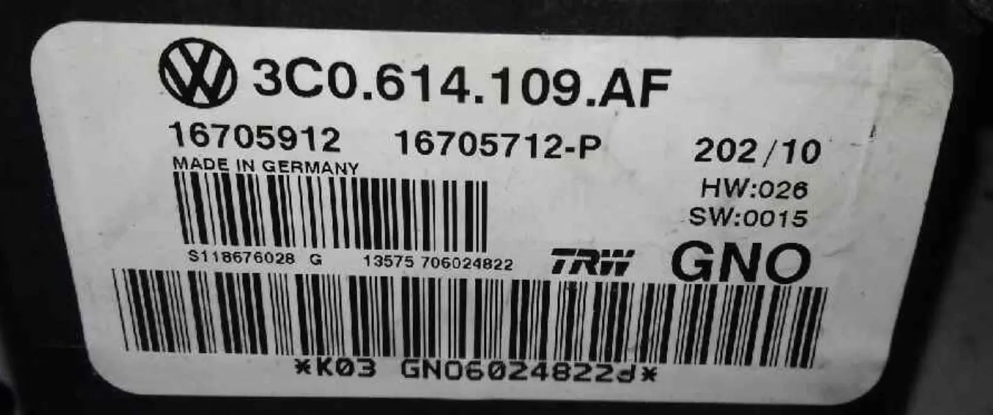 BLOC ABS 3C0614109AF VOLKSWAGEN // DISPONIBLE SUR COMMANDE Ma boutique