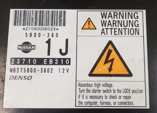 CALCULATEUR MOTEUR 23710 EB310 MB275800-3602 1J NISSAN // DISPONIBLE SUR COMMANDE Ma boutique
