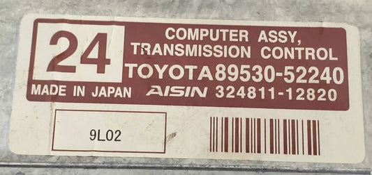 CALCULATEUR COMPUTER ASSY TRANSMISSION CONTROL 89530-52240 324811-12820 AISIN TOYOTA // DISPONIBLE SUR COMMANDE Ma boutique