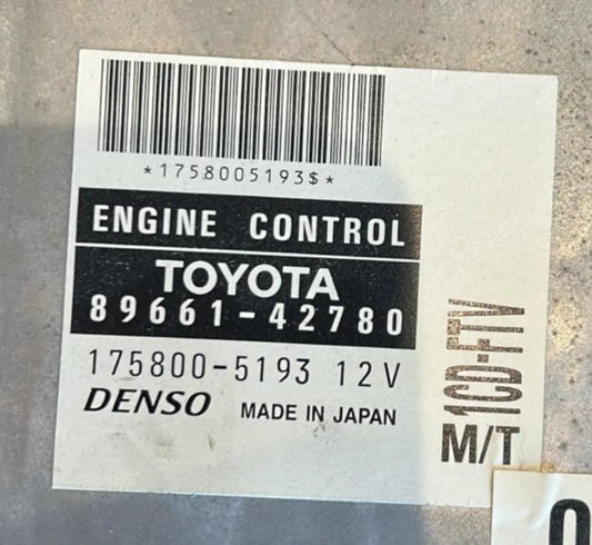 CALCULATEUR MOTEUR 8966142780 89661-42780 175800-5193 TOYOTA // DISPONIBLE SUR COMMANDE Ma boutique