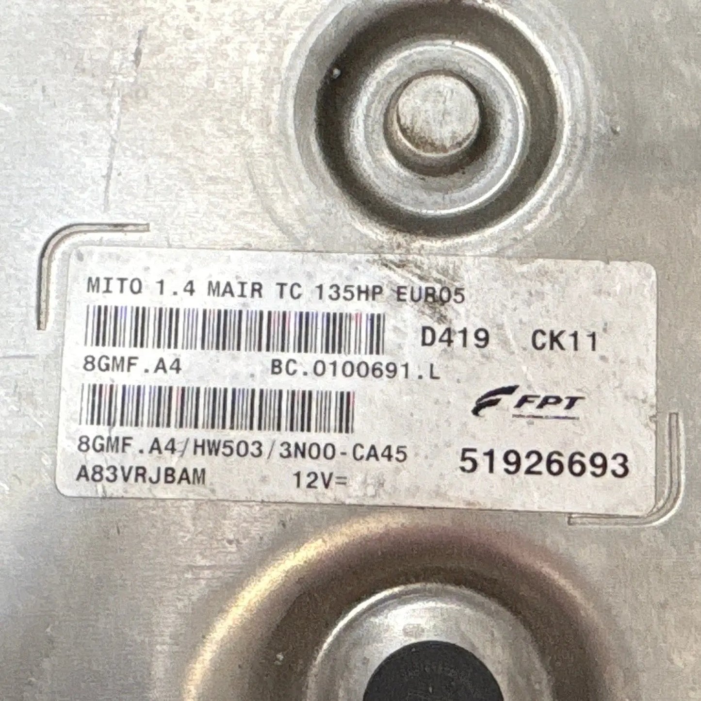 CALCULATEUR MOTEUR MJD 8GMF.A4 51926693 HW503 FIAT