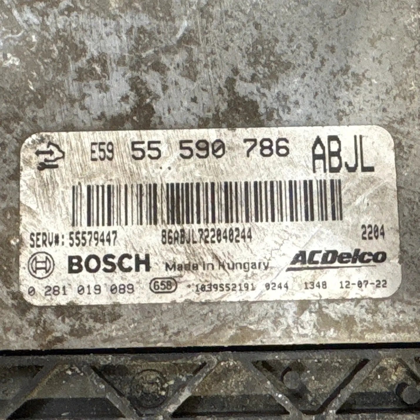 CALCULATEUR MOTEUR EDC17C59 0281019089 55590786 CHEVROLET