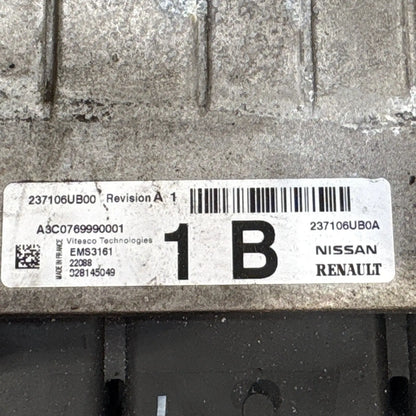 CALCULATEUR MOTEUR EMS3161 A3C0769990001 237106UB00 1B RENAULT