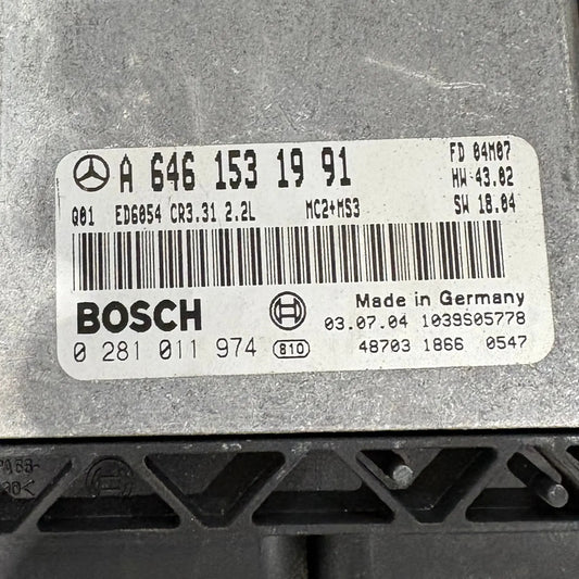 CALCULATEUR MOTEUR EDC16C2 0281011974 A6461531991 MERCEDES Ma boutique