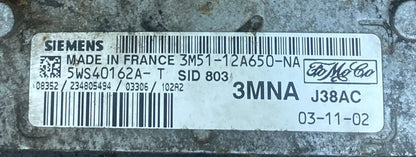CALCULATEUR MOTEUR SID803 5WS40162A-T 3M51-12A650-NA FORD Ma boutique
