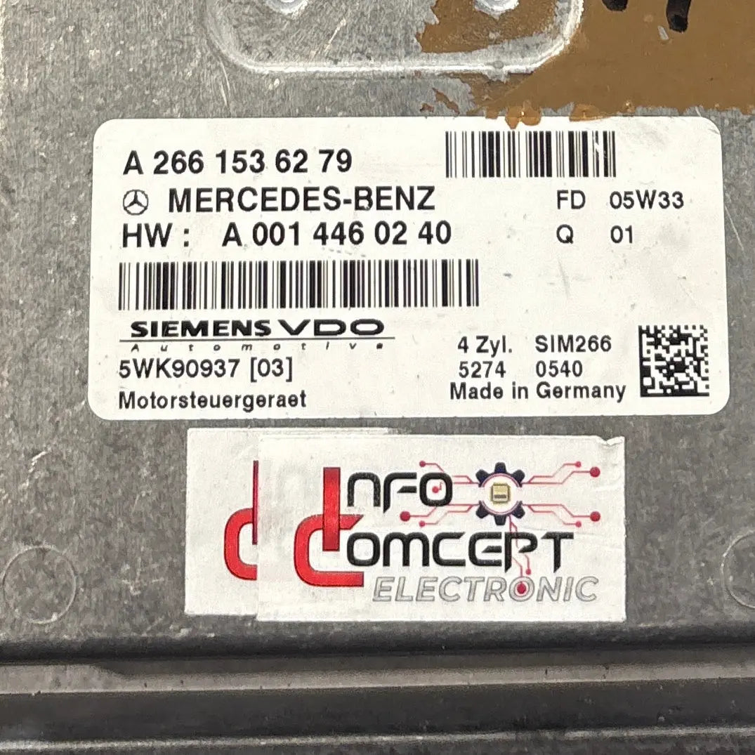 CALCULATEUR MOTEUR SIM266 5WK90937 A2661536279 A0014460240 MERCEDES