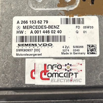 CALCULATEUR MOTEUR SIM266 5WK90937 A2661536279 A0014460240 MERCEDES