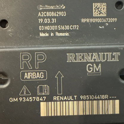 CALCULATEUR AIRBAG A2C80862903 985104418R  RENAULT