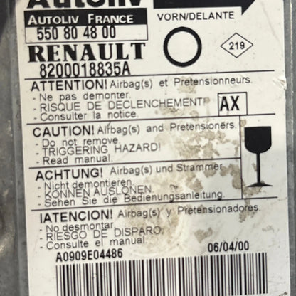 CALCULATEUR AIRBAG 550804800 8200018835A RENAULT
