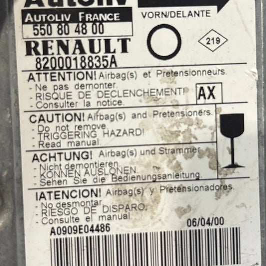 CALCULATEUR AIRBAG 550804800 8200018835A RENAULT