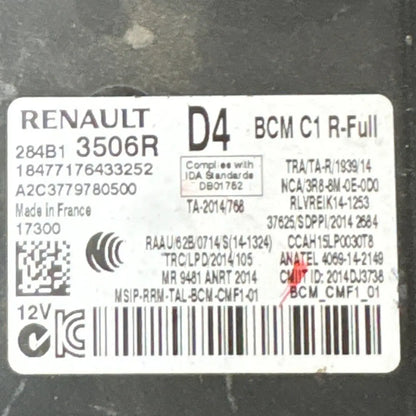 BCM C1 R-FULL 284B13506R A2C3779780500 RENAULT
