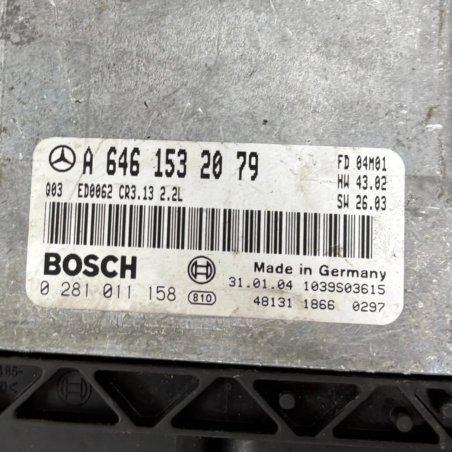 CALCULATEUR MOTEUR EDC16C2 0281011158 A6461532079 MERCEDES Ma boutique