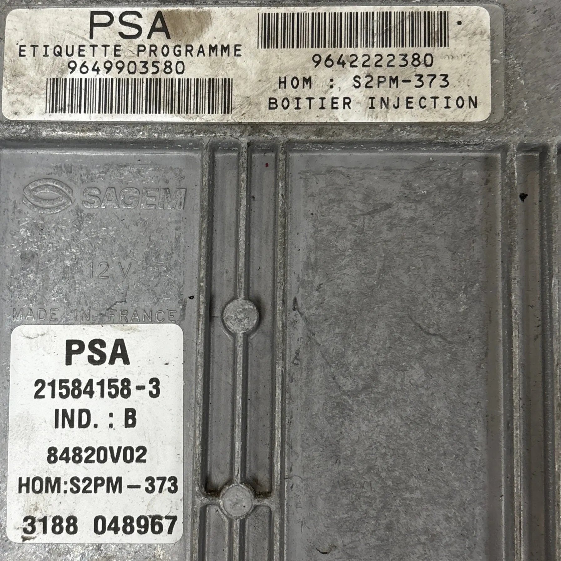 CALCULATEUR MOTEUR S2PM-373 21584158-3 9649903580 9642222380 PSA Ma boutique
