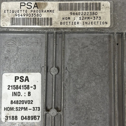 CALCULATEUR MOTEUR S2PM-373 21584158-3 9649903580 9642222380 PSA Ma boutique