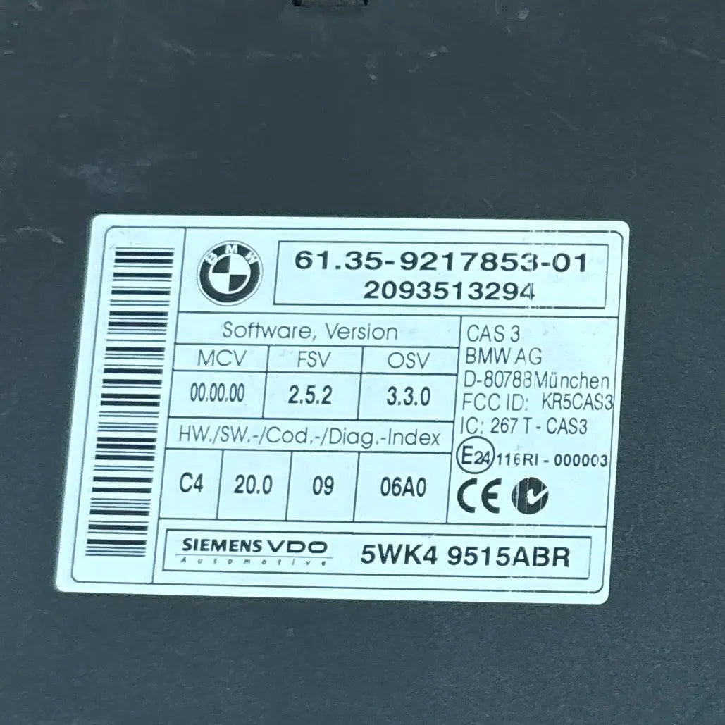 BOITIER CAS 3 5WK49515ABR 61.35-9217853 BMW Ma boutique