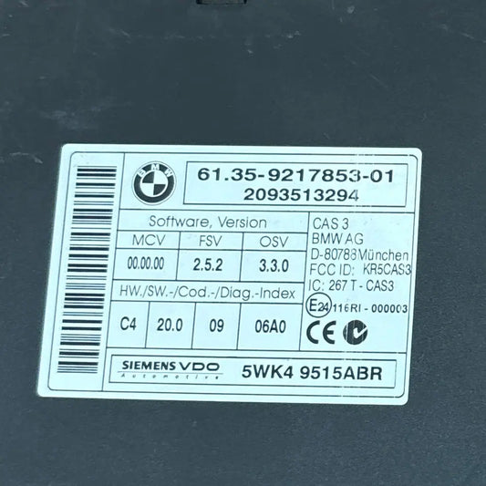 BOITIER CAS 3 5WK49515ABR 61.35-9217853 BMW Ma boutique