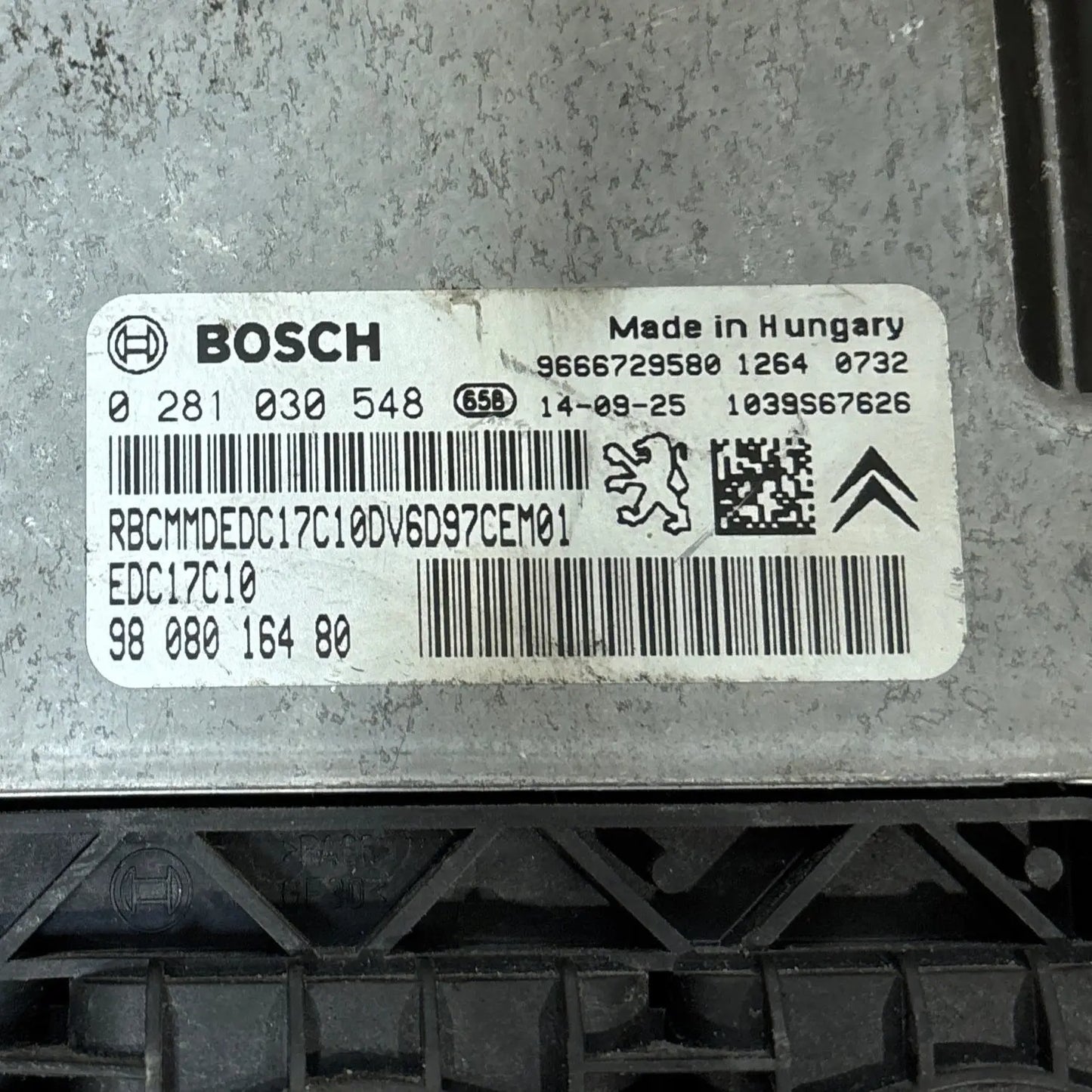CALCULATEUR MOTEUR EDC17C10 0281030548 9808016480 PEUGEOT Ma boutique
