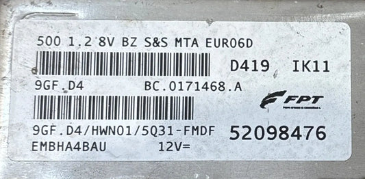 CALCULATEUR MOTEUR IAW 9GF.D4 52098476 HWN01 ALFA ROMEO Ma boutique