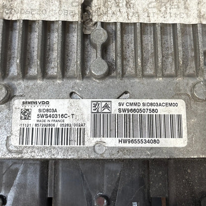 CALCULATEUR MOTEUR SID803A 5WS40316C-T 9660507580 9655534080 PSA Ma boutique