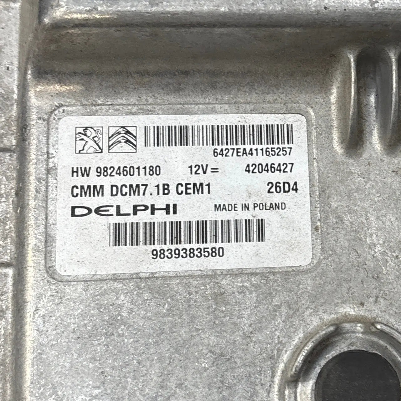 CALCULATEUR MOTEUR DCM7.1B 9839383580 9824601180 PSA Ma boutique