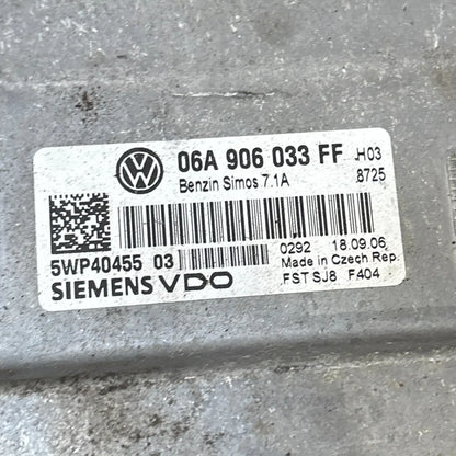 CALCULATEUR MOTEUR SIMOS 7.1A 5WP40455 06A906033FF VAG Ma boutique