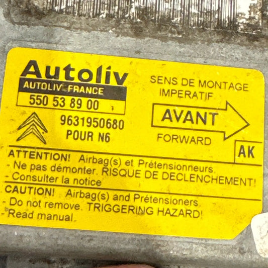 CALCULATEUR AIRBAG AUTOLIV 9631950680 550538900 RENAULT Ma boutique