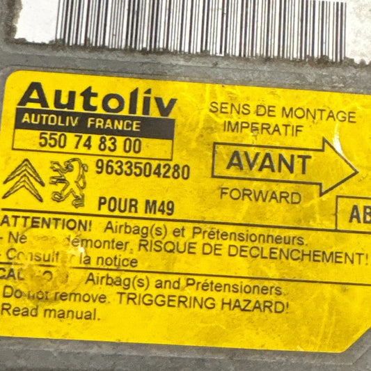 CALCULATEUR AIRBAG AUTOLIV 9633504280 550748300 RENAULT Ma boutique