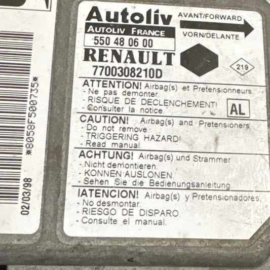 CALCULATEUR AIRBAG AUTOLIV  7700308210D 550480600 RENAULT Ma boutique