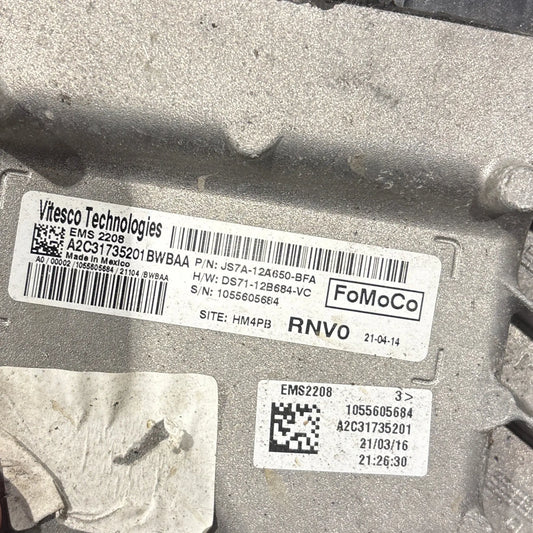 CALCULATEUR MOTEUR EMS2208 A2C31735201 JS7A-12A650-BFA FORD Ma boutique
