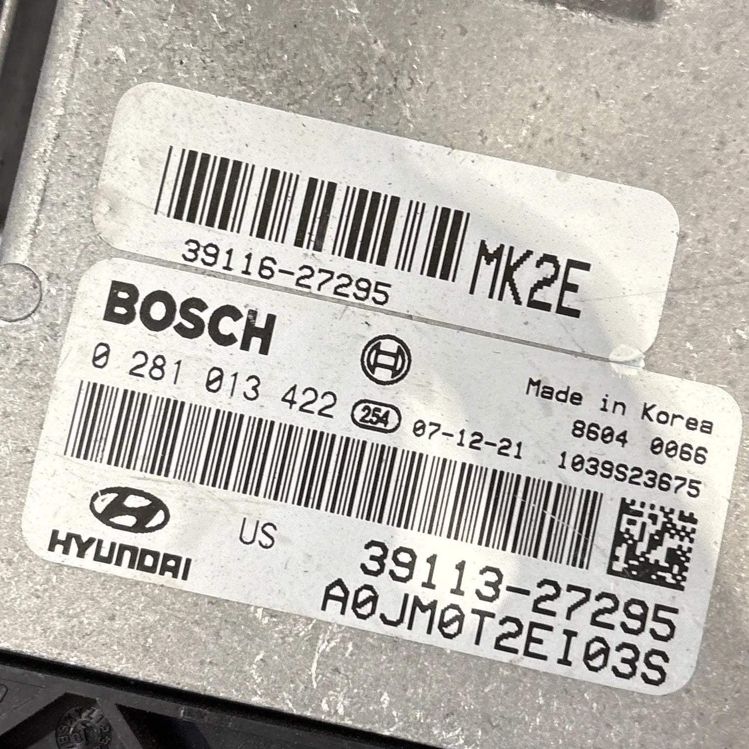 CALCULATEUR MOTEUR EDC16C39 0281013422 39113-27295 HYUNDAI Ma boutique