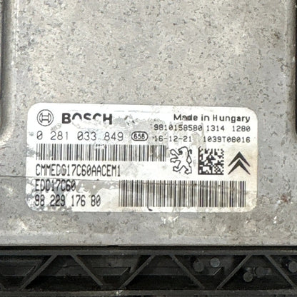 CALCULATEUR MOTEUR EDC17C60 0281033849 9822917680 PSA Ma boutique