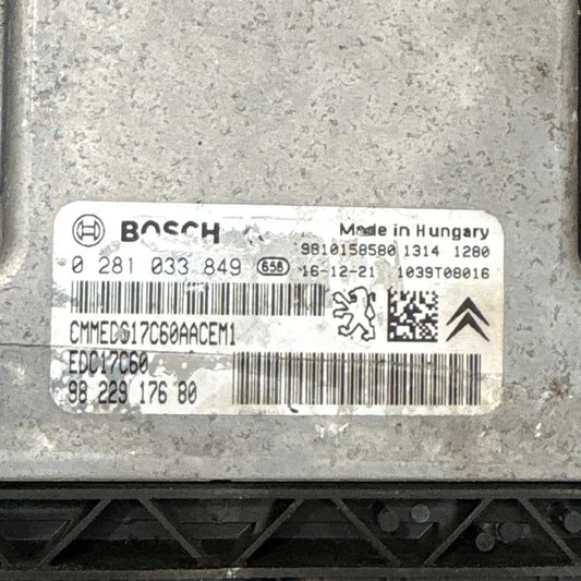 CALCULATEUR MOTEUR EDC17C60 0281033849 9822917680 PSA Ma boutique