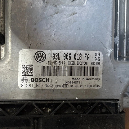 CALCULATEUR MOTEUR EDC17C46 0281017033 03L906018FA VW