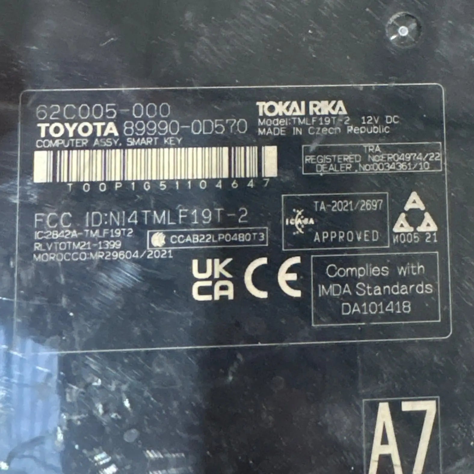 MODULE CONFORT 89990-0D570 TOYOTA Ma boutique