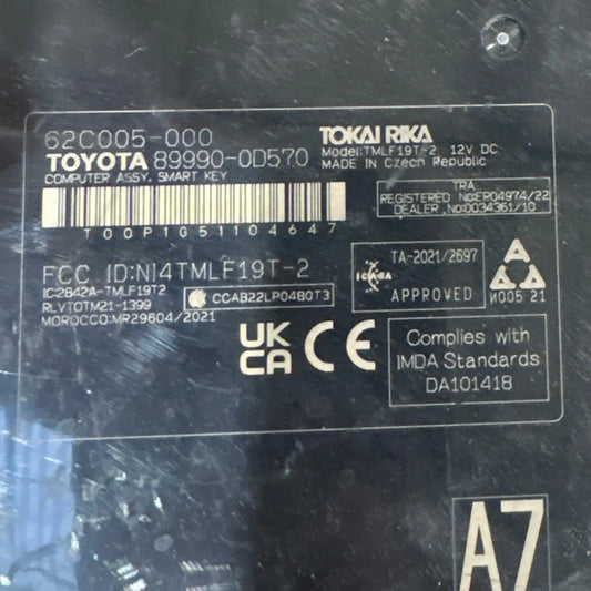 MODULE CONFORT 89990-0D570 TOYOTA Ma boutique