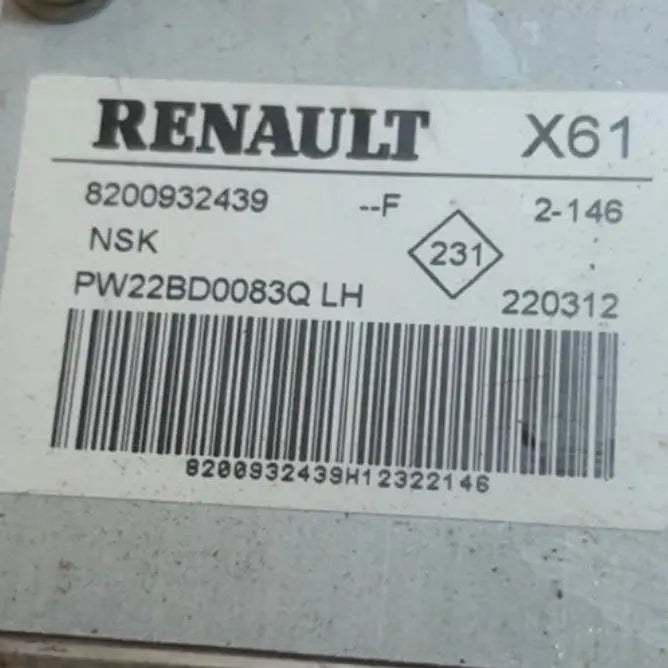 COLONNE DE DIRECTION NSK X61 8200932439--F RENAULT