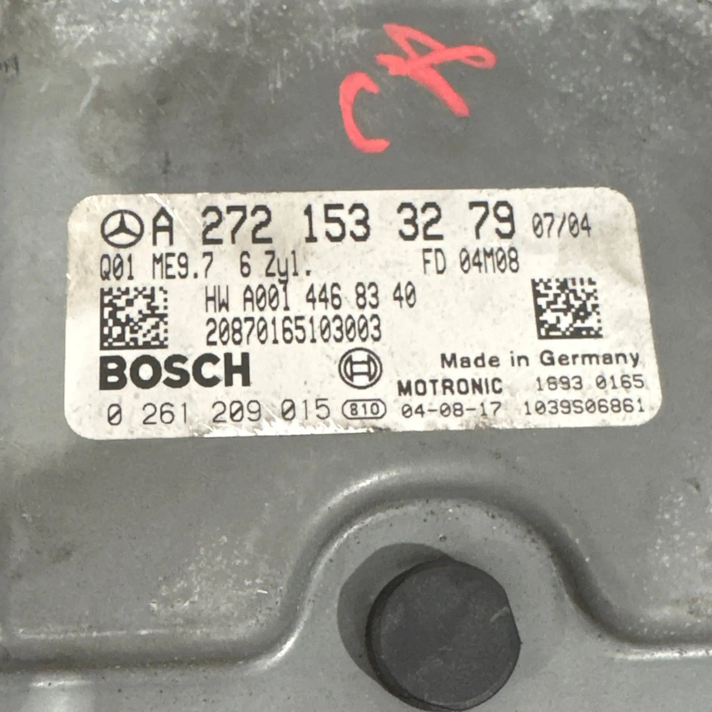 CALCULATEUR MOTEUR ME9.7 0261209015 A2721533279 MERCEDES Ma boutique
