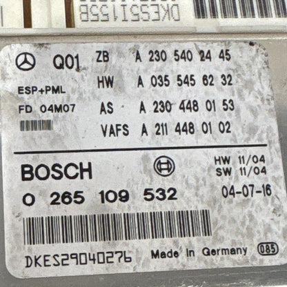 CALCULATEUR ABS ESP 0265109532 DKES29040276 MERCEDES - SV-TRONIC AUTOMOBILE