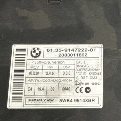 BOITIER CAS 3 5WK49514XBR 61.35-9147222-01 BMW - SV-TRONIC AUTOMOBILE