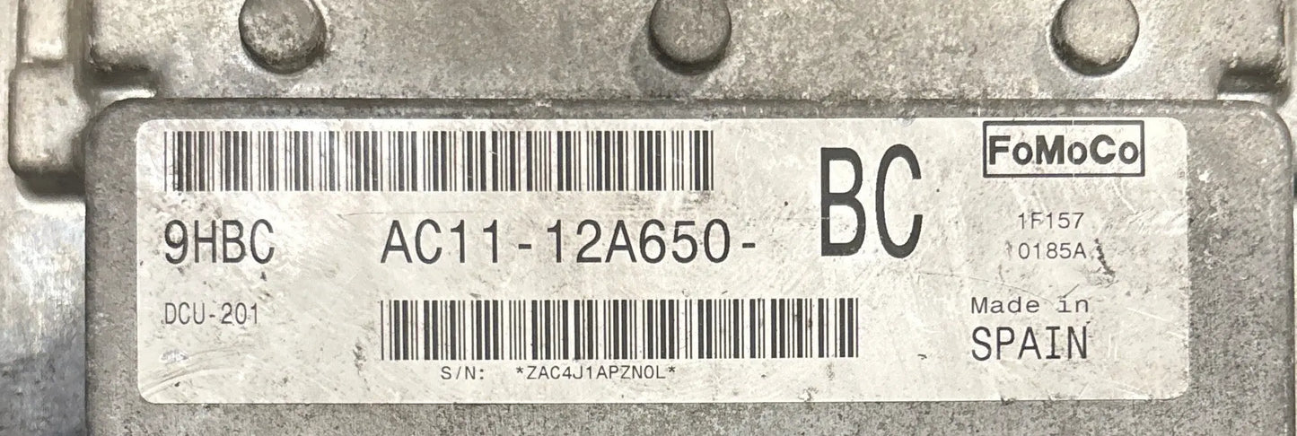 CALCULATEUR MOTEUR DCU-201 AC11-12A650-BC 9HBC FORD Ma boutique