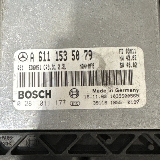 CALCULATEUR MOTEUR EDC16C2 0281011177 A6111535079 CR3.31 MERCEDES Ma boutique
