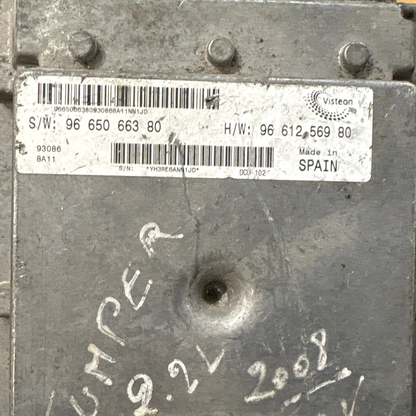 CALCULATEUR MOTEUR DCU-102 9661256980 9665066380 PEUGEOT CITROEN FIAT