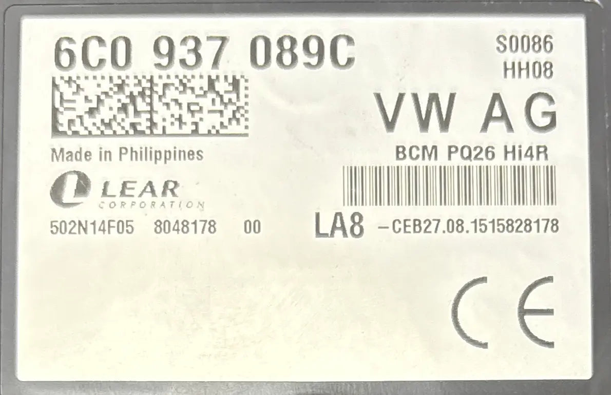 BCM 6C0937089C VOLKSWAGEN Ma boutique